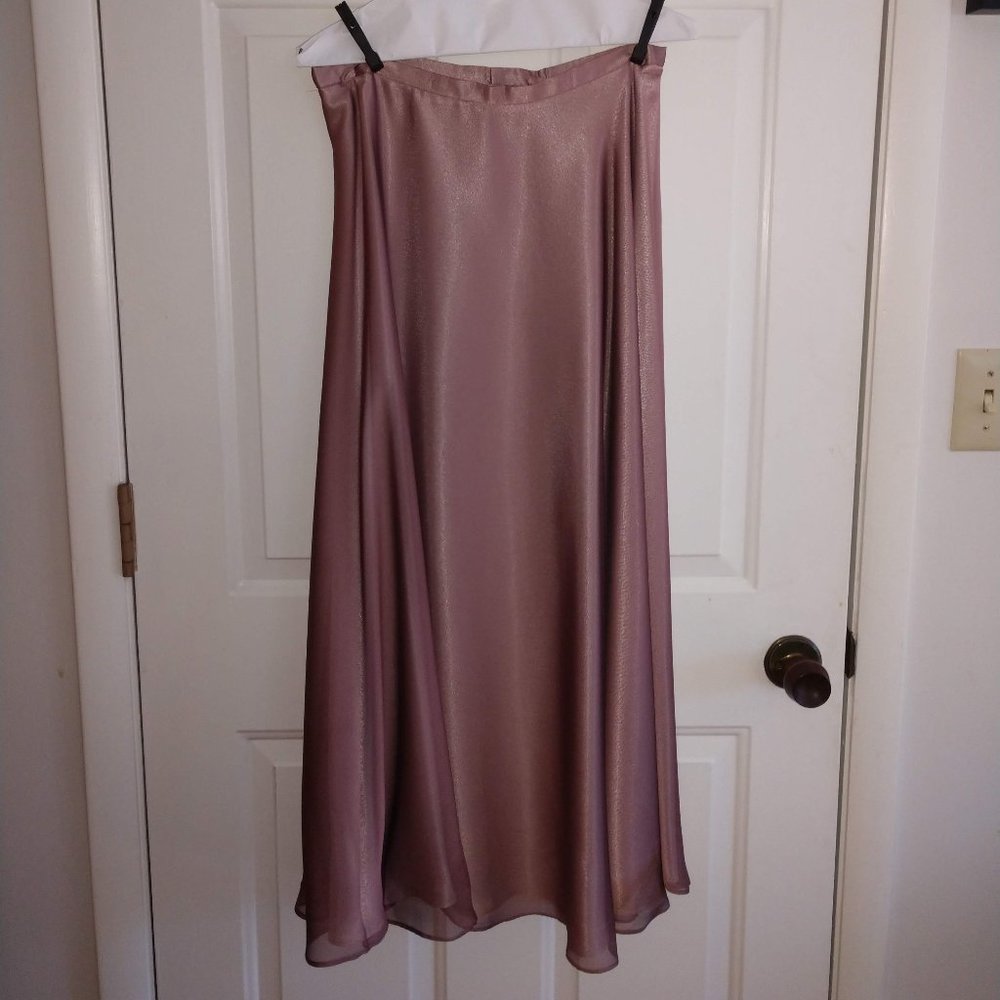 Liz Claiborne mauve chiffon full formal skirt.